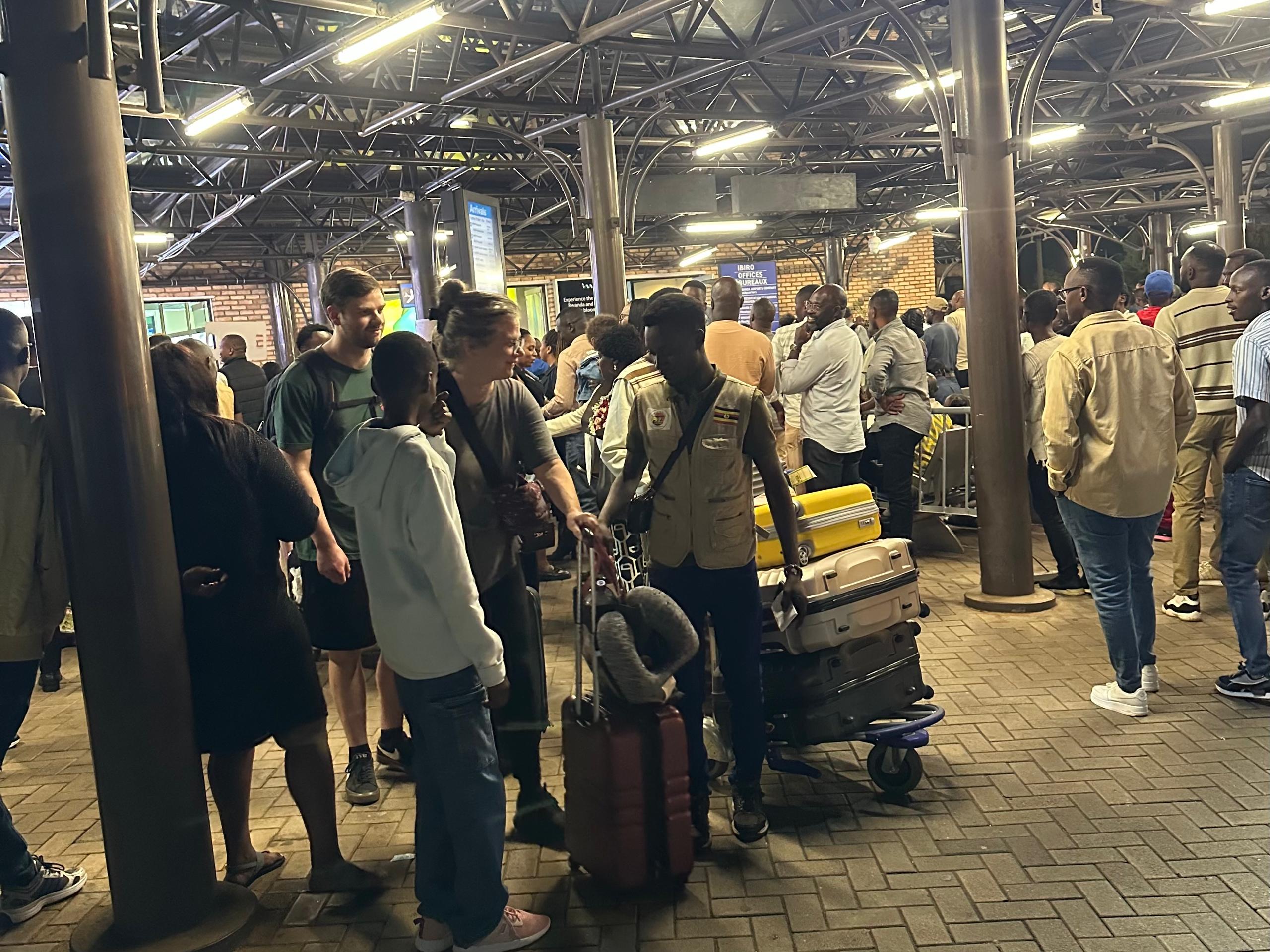 Kigali airport welcoming Guests
